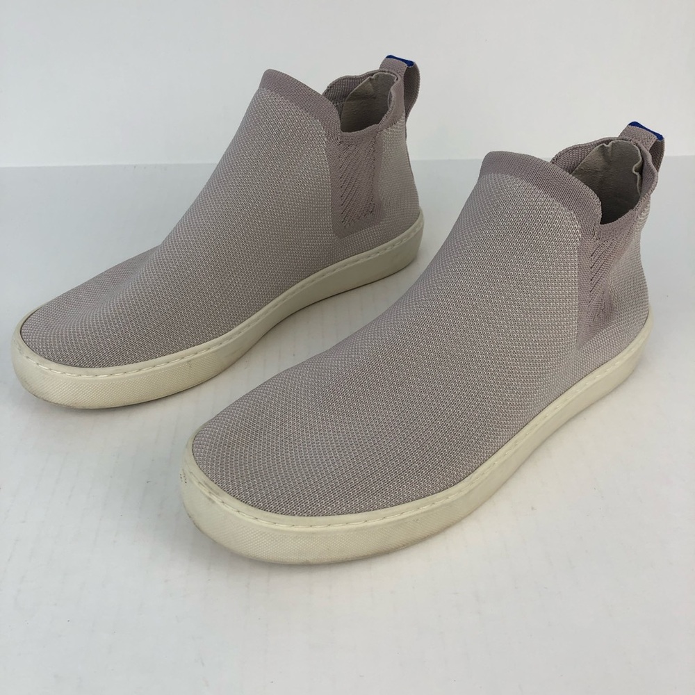 Rothy's The Chelsea Slip On Gray Ankle Knit High Top Sneaker